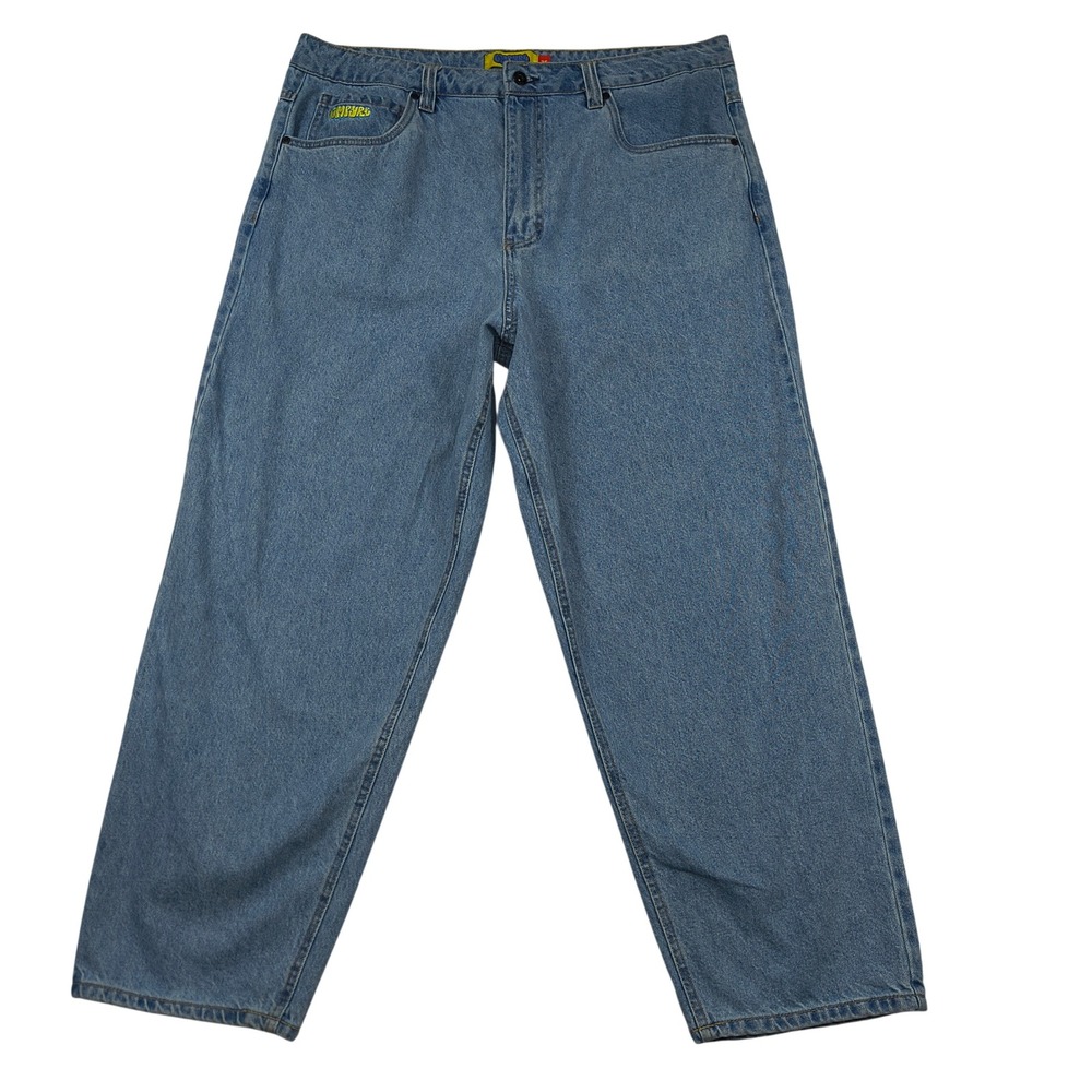 Empyre Mens Loose Fit Light Wash Blue Denim Skateboarding Jeans Size 36 632